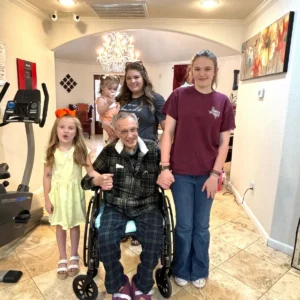 Mr Love 96th birthday with grandkids