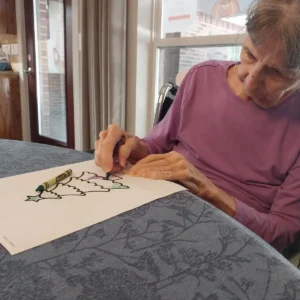 Forest Cottage Senior Care Resident Sandy Drawing